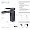 Kibi Blaze Single Handle Bathroom Vanity Sink Faucet with Pop Up Drain C-KBF1017MB-KPW100MB - alternate 9